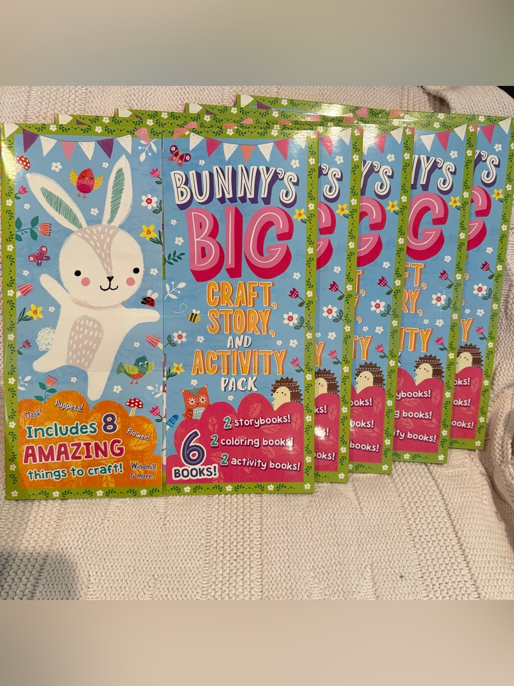 Igloo Books Bunny's Big Craft, Story and Activity Pack - Blue Pink, 5 Pack